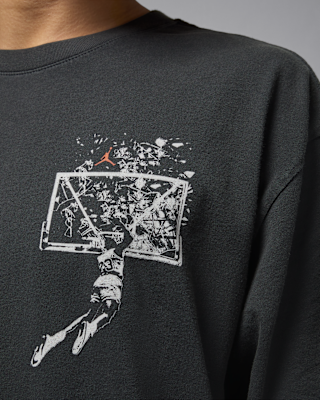 ★ Nike★ Jordan Brooklyn Oversized Graphic T-Shirt M Off N Jordan - Jordan Brooklyn Oversized Graphic Short Sleeve Crew